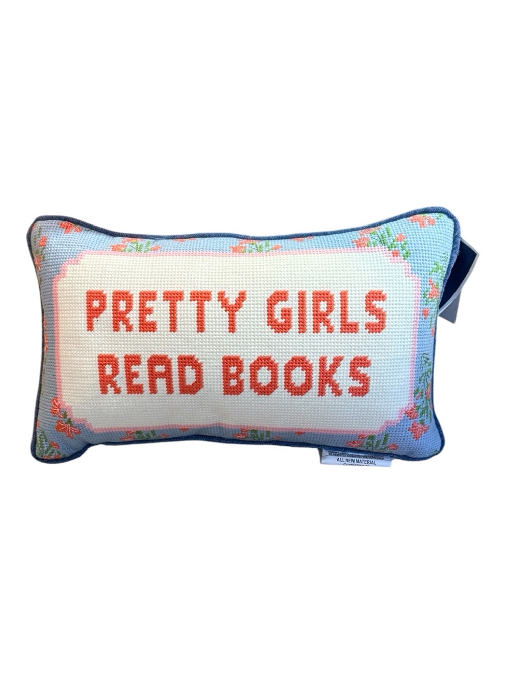 cupcakes & cashmere ‘Pretty Girls Read Books' Needlepoint Accent Pillow